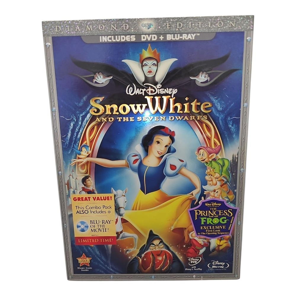 Walt Disney Snow White and The Seven Dwarfs Diamond Edition Blu-Ray +‎ DVD NEW